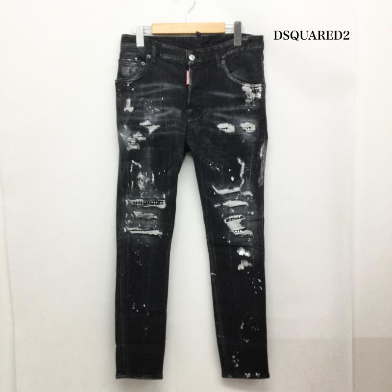 ディースクエアード2 DSQUARED2 パンツ デニム、ジーンズ dsquared2 デニム　ダメージ　ペンキ加工 スワロ 46 灰 / グレー / gray メンズ USED 古着 中古 50166969