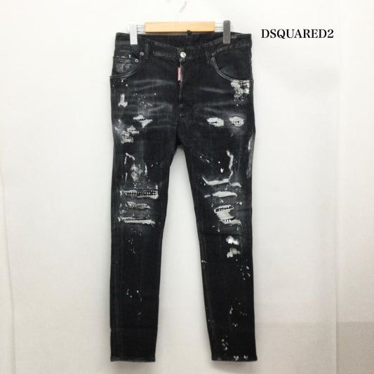ディースクエアード2 DSQUARED2 パンツ デニム、ジーンズ dsquared2 デニム　ダメージ　ペンキ加工 スワロ 46 灰 / グレー / gray メンズ USED 古着 中古 50166969