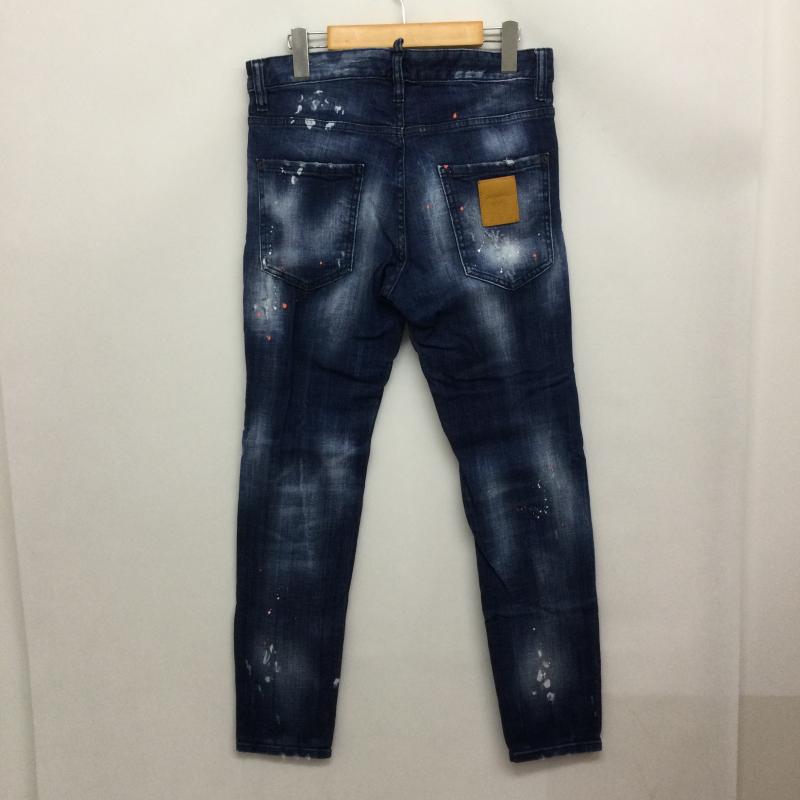 ディースクエアード2 DSQUARED2 パンツ デニム、ジーンズ dsquared2 デニム ダメージ　ペンキ加工 44 インディゴ / インディゴ / Indigo メンズ USED 古着 中古 50166970