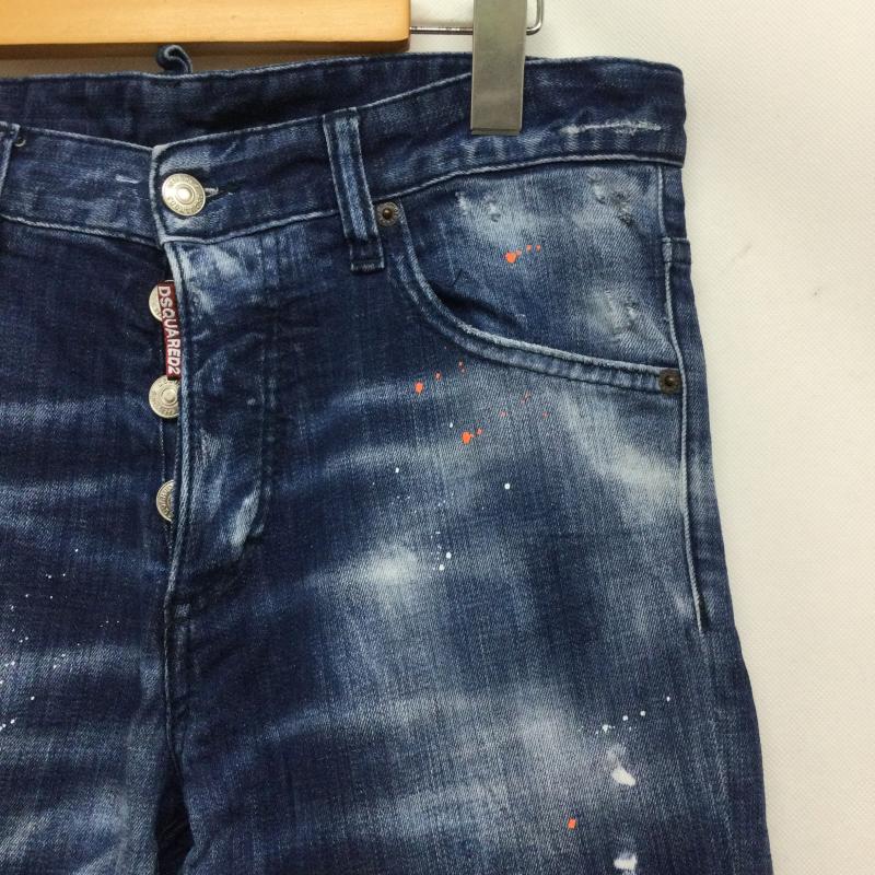 ディースクエアード2 DSQUARED2 パンツ デニム、ジーンズ dsquared2 デニム ダメージ　ペンキ加工 44 インディゴ / インディゴ / Indigo メンズ USED 古着 中古 50166970