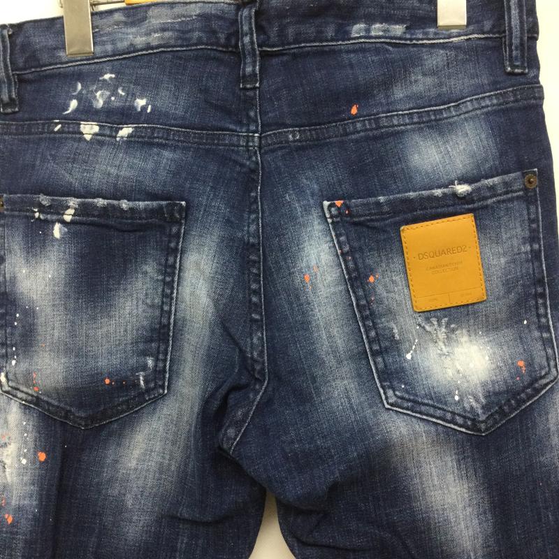 ディースクエアード2 DSQUARED2 パンツ デニム、ジーンズ dsquared2 デニム ダメージ　ペンキ加工 44 インディゴ / インディゴ / Indigo メンズ USED 古着 中古 50166970