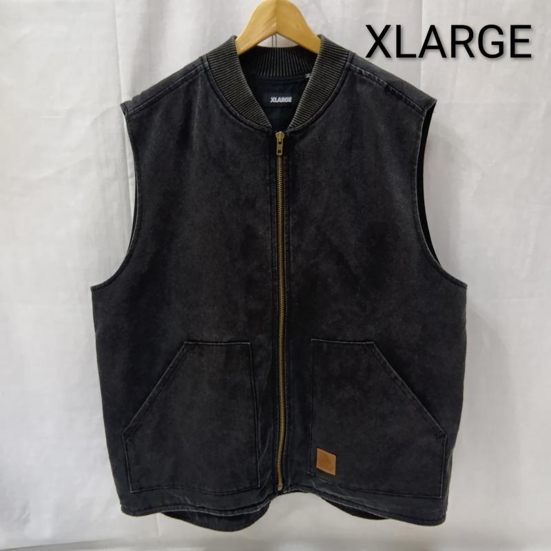 エクストララージ XLARGE ベスト ベスト PATCHED CANVAS VEST パッチド キャンバス ベスト 101253021002 XL 無地 X ロゴ、文字 ダークグレー / ダークグレー / メンズ USED 古着 中古 50166973