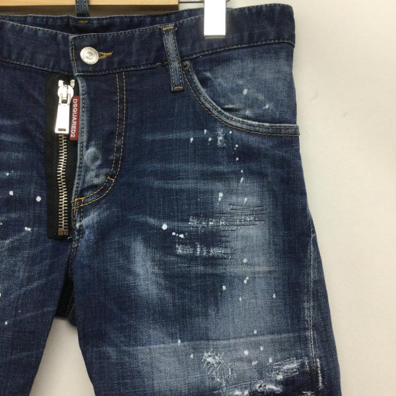 ディースクエアード2 DSQUARED2 パンツ デニム、ジーンズ dsquared2 デニム ダメージ　ペンキ加工 46 インディゴ / インディゴ / Indigo メンズ USED 古着 中古 50166976