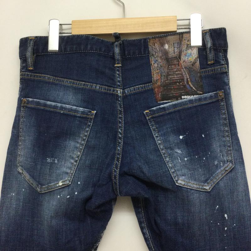 ディースクエアード2 DSQUARED2 パンツ デニム、ジーンズ dsquared2 デニム ダメージ　ペンキ加工 46 インディゴ / インディゴ / Indigo メンズ USED 古着 中古 50166976