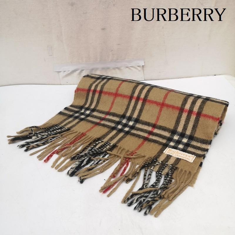バーバリー BURBERRY マフラー マフラー カシミヤ カシミア 100％ ノバチェック マフラー - ベージュ / ベージュ / beige レディース USED 古着 中古 50166977