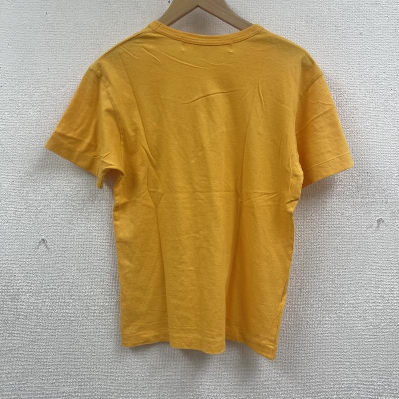 プレイコムデギャルソン PLAY COMME des GARCONS Tシャツ 半袖 日本製 ワンポイント ブラックハート ワッペン ロゴ刺繍 半袖 Tシャツ カットソー S 黄 / イエロー / yellow メンズ USED 古着 中古 50166979