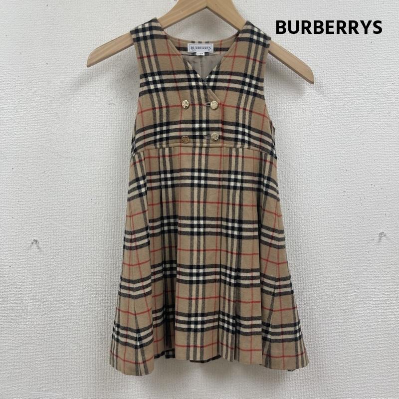 バーバリーズ BURBERRYS ワンピース ミニスカート ノバチェック 金ボタン ダブルブレスト ジャンパースカート ノースリーブワンピース 110cm マルチカラー / マルチカラー / multicolor ガールズ USED 古着 中古 50166983