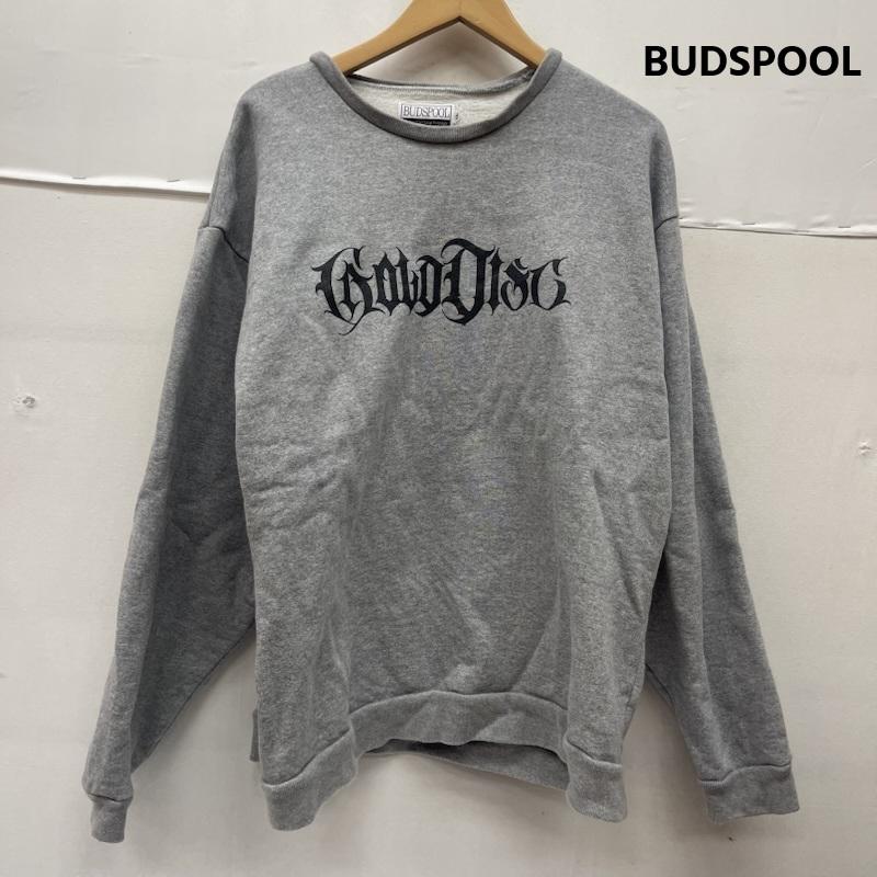 古着 USED トレーナー 長袖 BUDSPOOL ANARCHY コラボ オールドイングリッシュ ロゴ刺繍 クルーネック スウェット トレーナー XL 灰 / グレー / gray メンズ USED 古着 中古 50166985