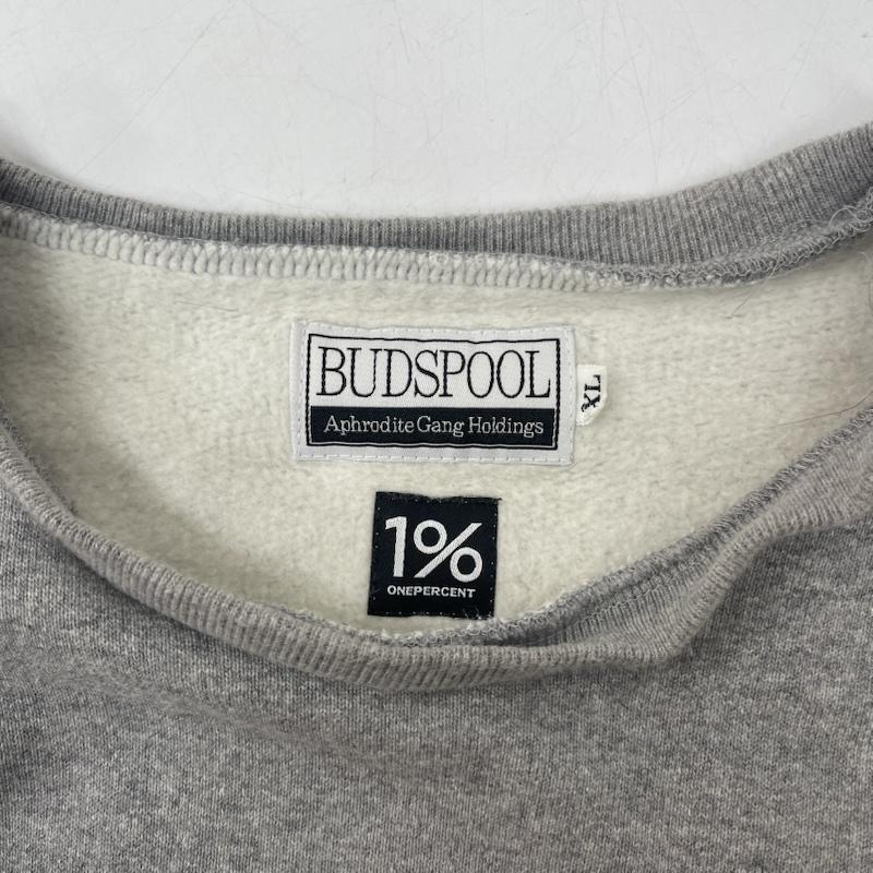 古着 USED トレーナー 長袖 BUDSPOOL ANARCHY コラボ オールドイングリッシュ ロゴ刺繍 クルーネック スウェット トレーナー XL 灰 / グレー / gray メンズ USED 古着 中古 50166985