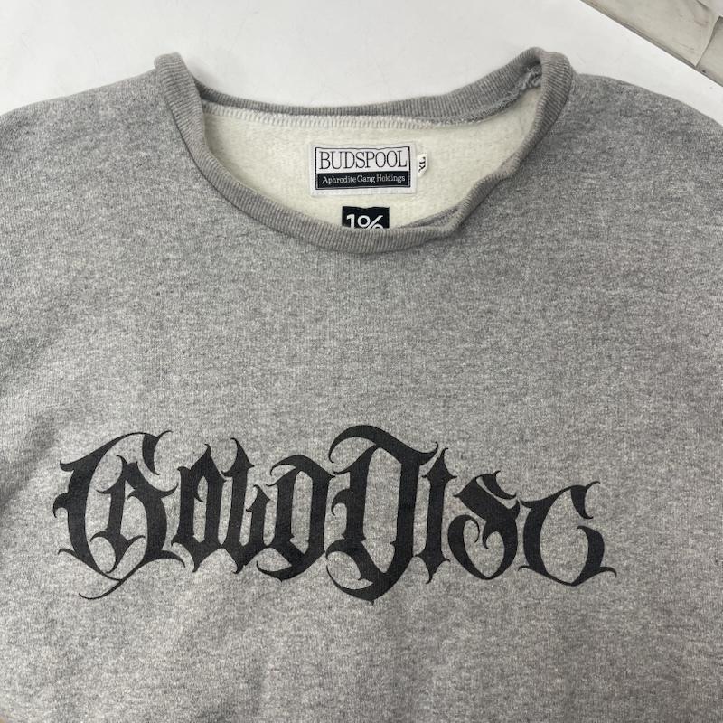 古着 USED トレーナー 長袖 BUDSPOOL ANARCHY コラボ オールドイングリッシュ ロゴ刺繍 クルーネック スウェット トレーナー XL 灰 / グレー / gray メンズ USED 古着 中古 50166985