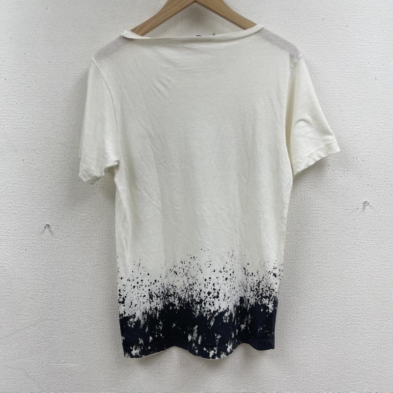 ディースクエアード DSQUARED2 Tシャツ 半袖 イタリア製 ワンポイント 胸ロゴ スプラッシュ ペイント グラデーション 半袖 Tシャツ カットソー XS 白 / ホワイト / white メンズ USED 古着 中古 50166988