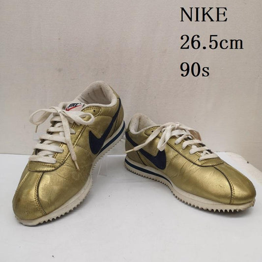 ナイキ NIKE スニーカー スニーカー 97年製 LEATHER CORTEZ レザー コルテッツ 102011-761 26.5cm 金 / ゴールド / gold color メンズ USED 古着 中古 50166991