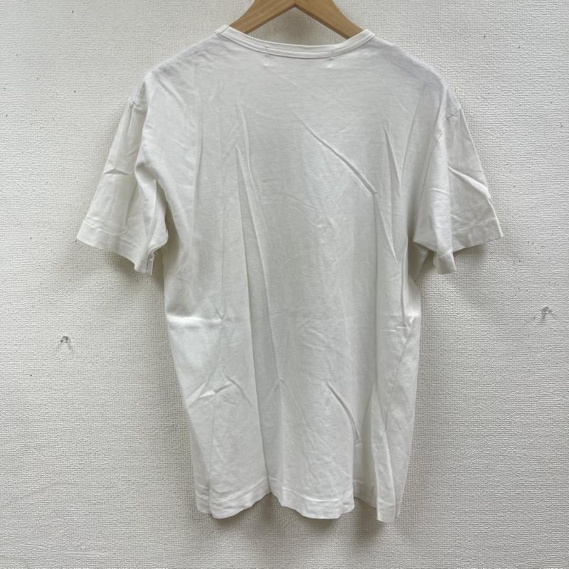 プレイコムデギャルソン PLAY COMME des GARCONS Tシャツ 半袖 3連 レッドハート ワッペン ロゴ刺繍 半袖 Tシャツ カットソー M 白 / ホワイト / white メンズ USED 古着 中古 50166992