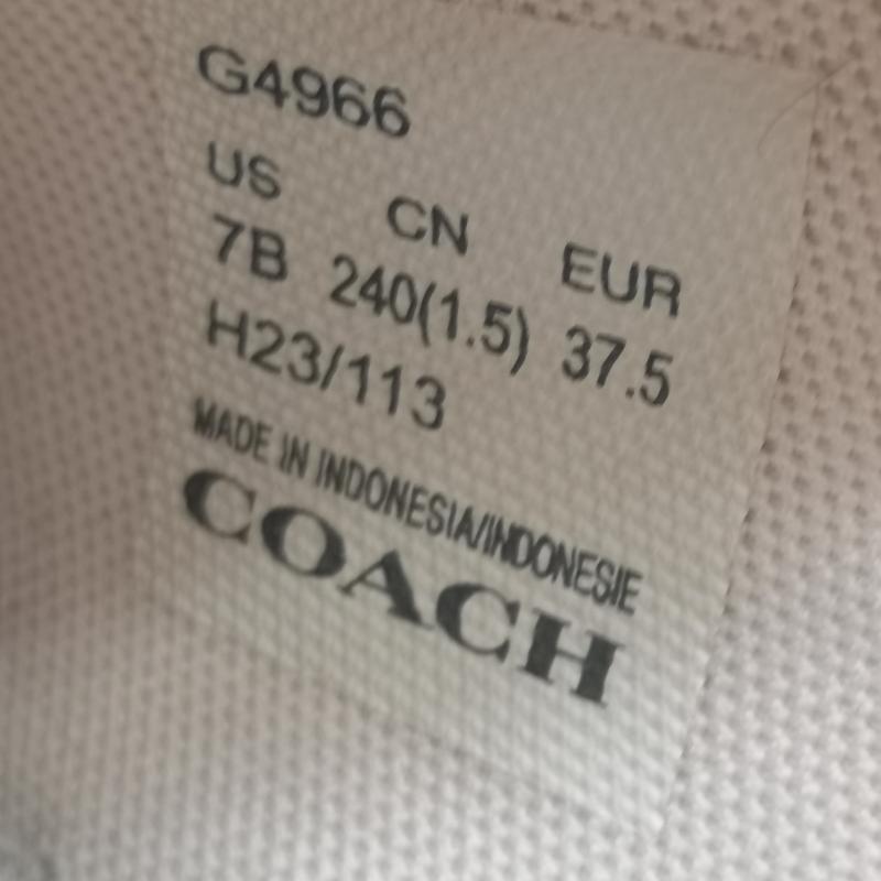 コーチ COACH スニーカー スニーカー CLIP LEATHER LOWTOP スニーカー ローカット シグネチャー G4966 24.0cm 白 / ホワイト / white レディース USED 古着 中古 50166994