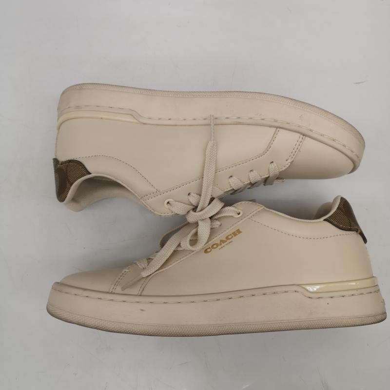コーチ COACH スニーカー スニーカー CLIP LEATHER LOWTOP スニーカー ローカット シグネチャー G4966 24.0cm 白 / ホワイト / white レディース USED 古着 中古 50166994