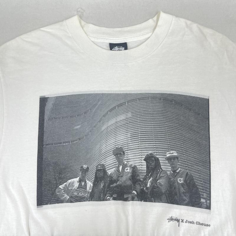 ステューシー STUSSY Tシャツ 半袖 00s Josh Cheuse コラボ Big Audio Dynamite フォト プリント Tシャツ M 白 / ホワイト / white メンズ USED 古着 中古 50166995