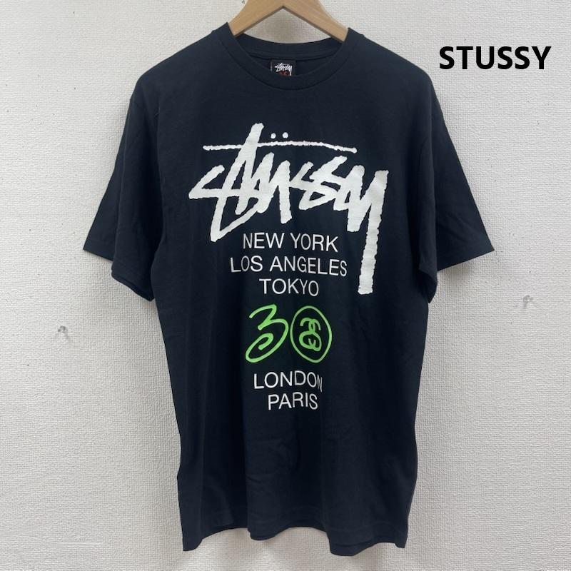 ステューシー STUSSY Tシャツ 半袖 00s メキシコ製 ロゴ プリント ワールドツアー デザイン 半袖 Tシャツ M 黒 / ブラック / black メンズ USED 古着 中古 50166996