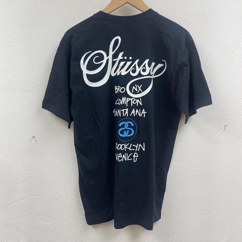 ステューシー STUSSY Tシャツ 半袖 00s メキシコ製 ロゴ プリント ワールドツアー デザイン 半袖 Tシャツ M 黒 / ブラック / black メンズ USED 古着 中古 50166996