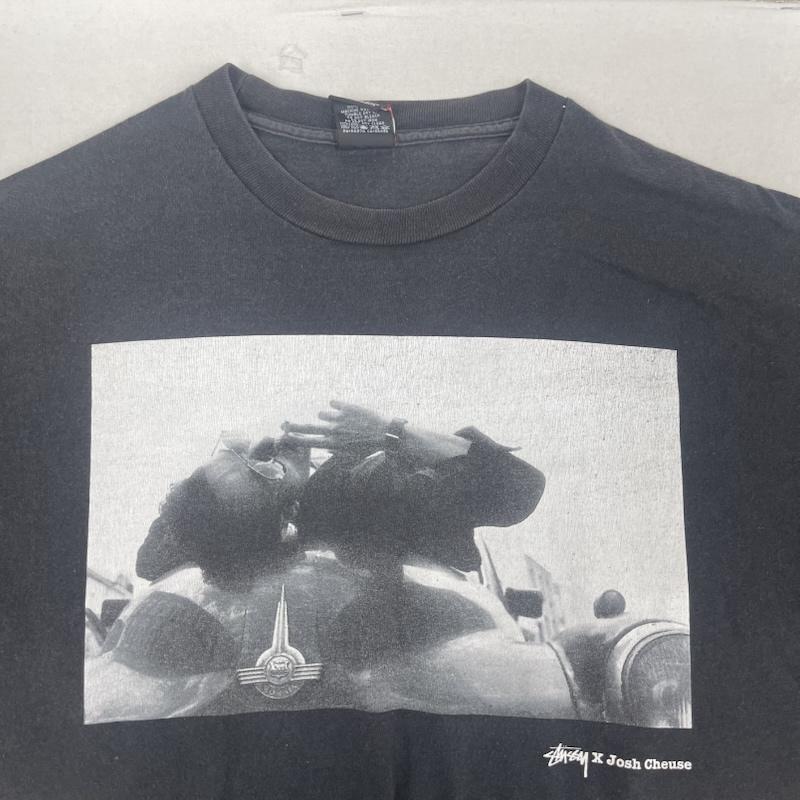 ステューシー STUSSY Tシャツ 半袖 00s Josh Cheuse コラボ プリント Tシャツ カットソー L 黒 / ブラック / black メンズ USED 古着 中古 50166997