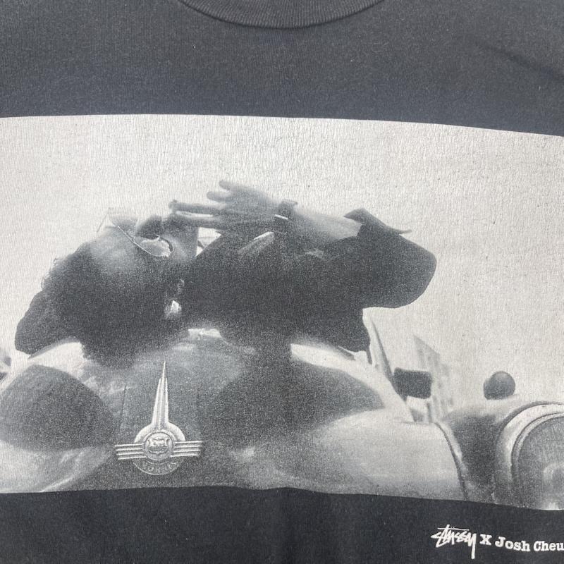 ステューシー STUSSY Tシャツ 半袖 00s Josh Cheuse コラボ プリント Tシャツ カットソー L 黒 / ブラック / black メンズ USED 古着 中古 50166997