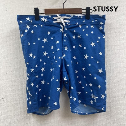 ステューシー STUSSY パンツ ショートパンツ 星柄 総柄 サーフ 水陸 ショート パンツ ショーツ ワークパンツ 34 青 / ブルー / blue メンズ USED 古着 中古 50166998