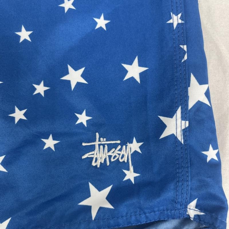 ステューシー STUSSY パンツ ショートパンツ 星柄 総柄 サーフ 水陸 ショート パンツ ショーツ ワークパンツ 34 青 / ブルー / blue メンズ USED 古着 中古 50166998
