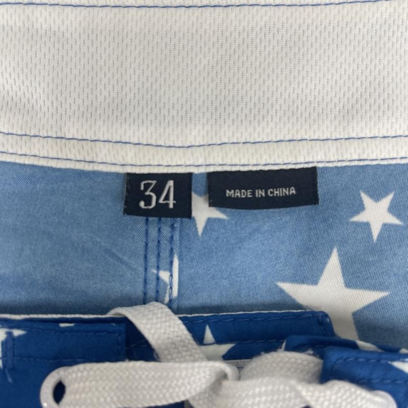 ステューシー STUSSY パンツ ショートパンツ 星柄 総柄 サーフ 水陸 ショート パンツ ショーツ ワークパンツ 34 青 / ブルー / blue メンズ USED 古着 中古 50166998