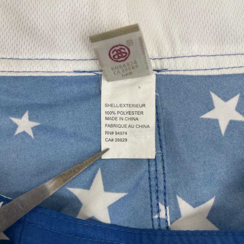 ステューシー STUSSY パンツ ショートパンツ 星柄 総柄 サーフ 水陸 ショート パンツ ショーツ ワークパンツ 34 青 / ブルー / blue メンズ USED 古着 中古 50166998