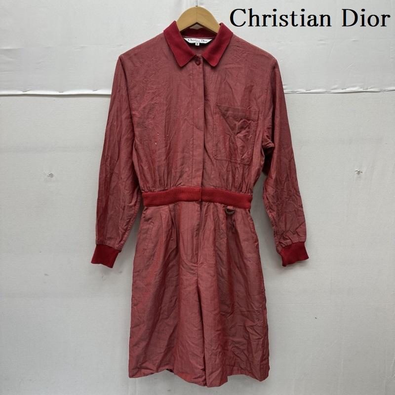 クリスチャンディオール Christian Dior ワンピース・ドレス・オールインワン ワンピース・ドレス・オールインワン 90s Dior ダメージ ショート パンツ オールインワン つなぎ M 赤 / レッド / red レディース USED 古着 中古 50167000