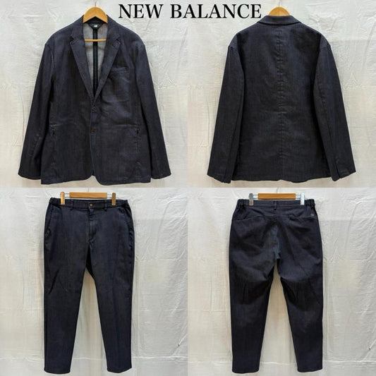 ニューバランス New Balance スーツ スーツ MET24 Denim デニム 2B シングル テーラード ジャケット スリム テーパード パンツ セットアップ XL メンズ USED 古着 中古 50167002