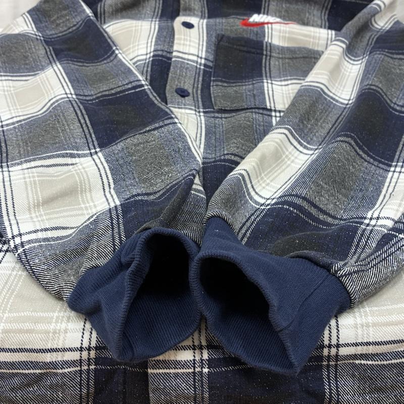 シュプリーム Supreme パーカー 半袖 NIKE 18AW Plaid Hooded Sweatshirt ナイキ チェック フーデッド シャツ パーカー L メンズ USED 古着 中古 50167006