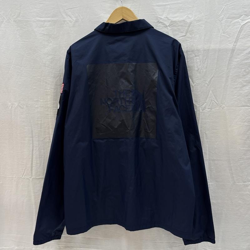 ザノースフェイス THE NORTH FACE ジャケット、上着 ジャンパー、ブルゾン LEGACY STARTS HERE 星条旗 スクエアロゴ ナイロン コーチ ジャケット L 紺 / ネイビー / navy メンズ USED 古着 中古 50167013