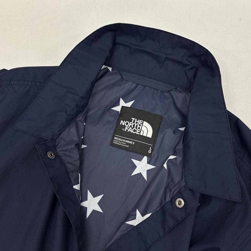 ザノースフェイス THE NORTH FACE ジャケット、上着 ジャンパー、ブルゾン LEGACY STARTS HERE 星条旗 スクエアロゴ ナイロン コーチ ジャケット L 紺 / ネイビー / navy メンズ USED 古着 中古 50167013
