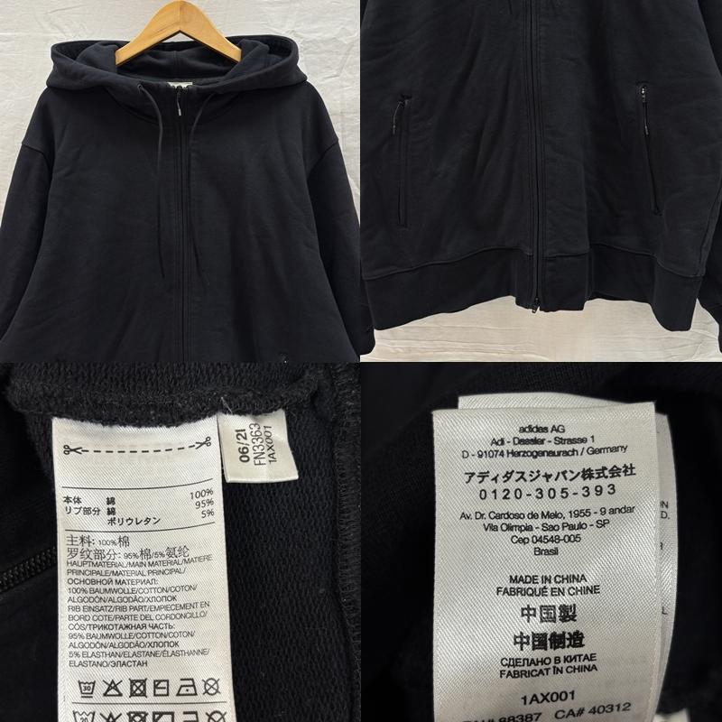 ワイスリー Y-3 パーカー 長袖 FN3363 クラシック バックロゴ フルジップ フーディ スウェット パーカー XXL 黒 / ブラック / black メンズ USED 古着 中古 50167017