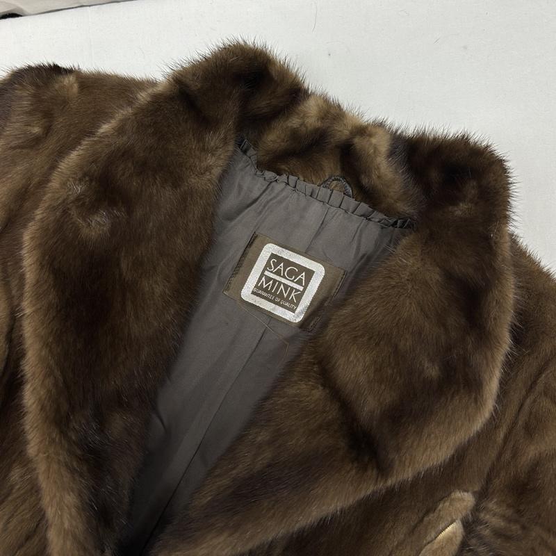 サガミンク SAGA MINK ジャケット、上着 ジャンパー、ブルゾン SAGA MINK ショールカラー ファー ジャケット フロントホック - レディース USED 古着 中古 50167021