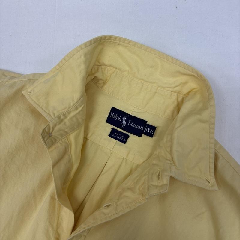 ラルフローレン RALPHLAUREN シャツ、ブラウス 長袖 90年代 ビンテージ BLAKE インド製 ボタンダウン 長袖 シャツ 90s VINTAGE XXL 黄 / イエロー / yellow メンズ USED 古着 中古 50167022