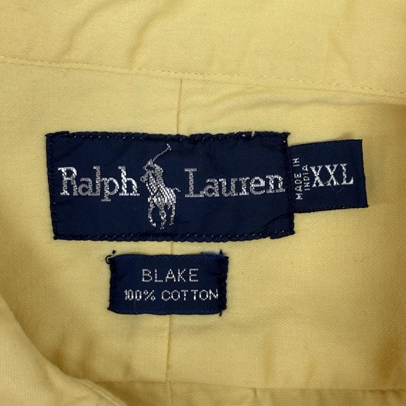 ラルフローレン RALPHLAUREN シャツ、ブラウス 長袖 90年代 ビンテージ BLAKE インド製 ボタンダウン 長袖 シャツ 90s VINTAGE XXL 黄 / イエロー / yellow メンズ USED 古着 中古 50167022