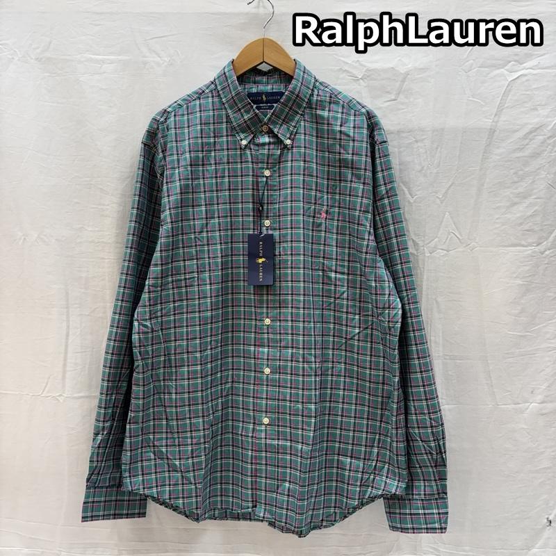 ラルフローレン RALPHLAUREN シャツ、ブラウス 長袖 SLIM FIT スリムフィット タータンチェック ボタンダウン 長袖 シャツ XL チェック メンズ USED 古着 中古 50167023