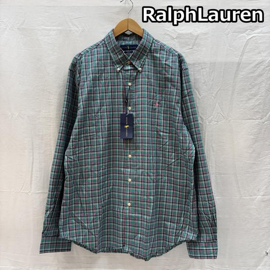 ラルフローレン RALPHLAUREN シャツ、ブラウス 長袖 SLIM FIT スリムフィット タータンチェック ボタンダウン 長袖 シャツ XL チェック メンズ USED 古着 中古 50167023