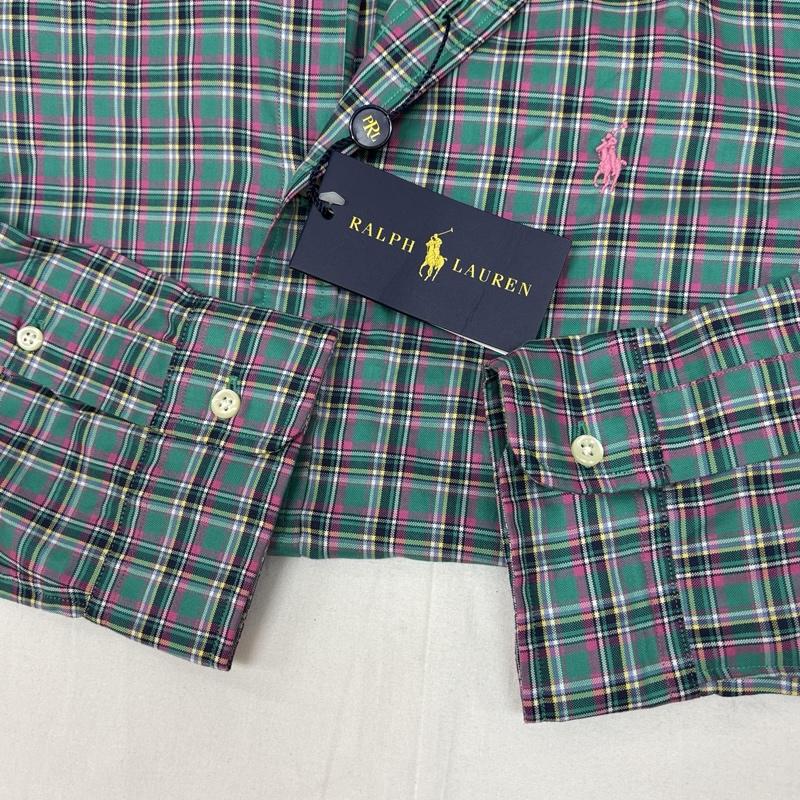 ラルフローレン RALPHLAUREN シャツ、ブラウス 長袖 SLIM FIT スリムフィット タータンチェック ボタンダウン 長袖 シャツ XL チェック メンズ USED 古着 中古 50167023