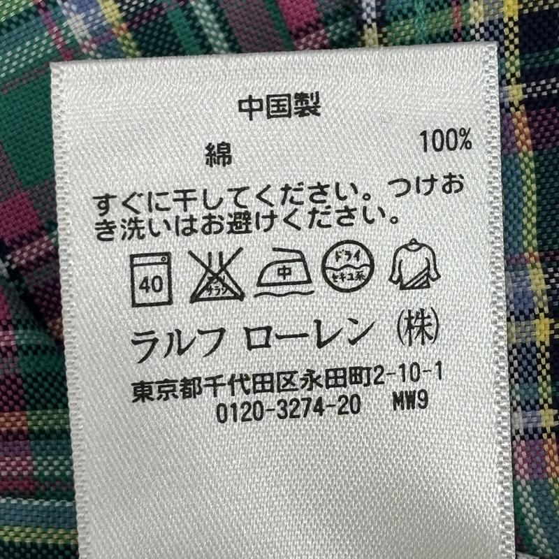 ラルフローレン RALPHLAUREN シャツ、ブラウス 長袖 SLIM FIT スリムフィット タータンチェック ボタンダウン 長袖 シャツ XL チェック メンズ USED 古着 中古 50167023