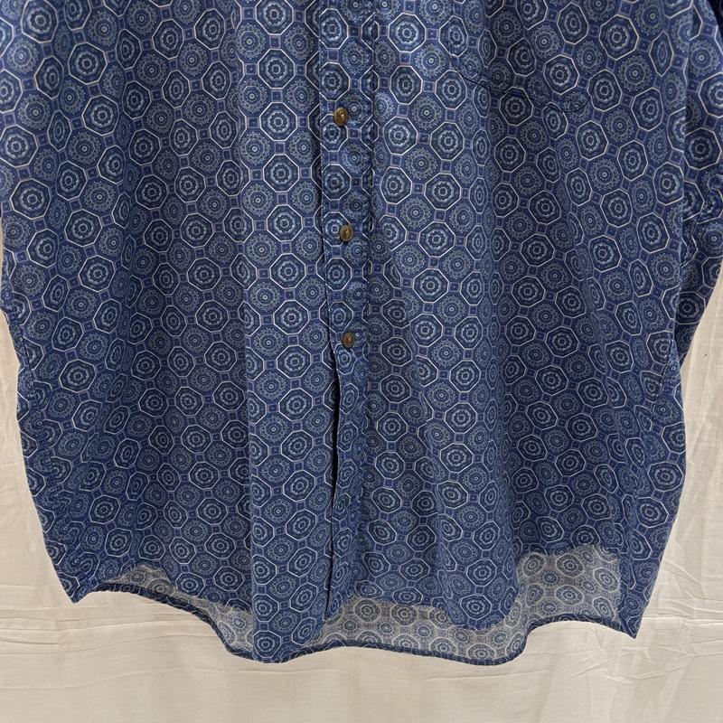 チャップスラルフローレン CHAPSRALPHLAUREN シャツ、ブラウス 半袖 80年代 ビンテージ スリランカ製 総柄 ボタンダウン 半袖 シャツ 80s VINATGE XL 総柄 メンズ USED 古着 中古 50167024