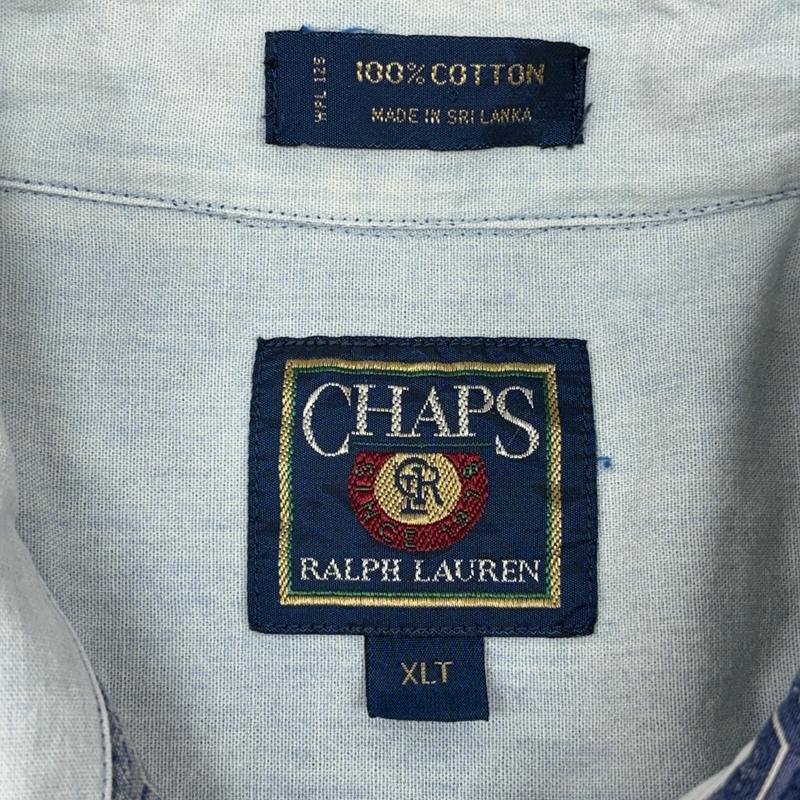 チャップスラルフローレン CHAPSRALPHLAUREN シャツ、ブラウス 半袖 80年代 ビンテージ スリランカ製 総柄 ボタンダウン 半袖 シャツ 80s VINATGE XL 総柄 メンズ USED 古着 中古 50167024
