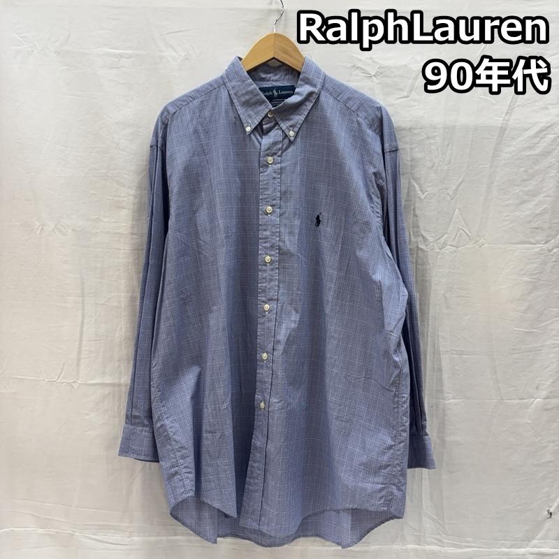 ラルフローレン RALPHLAUREN シャツ、ブラウス 長袖 90年代 ビンテージ 香港製 YARMOUTH ヤーマス ボタンダウン 長袖 シャツ 90s VINTAGE - メンズ USED 古着 中古 50167025