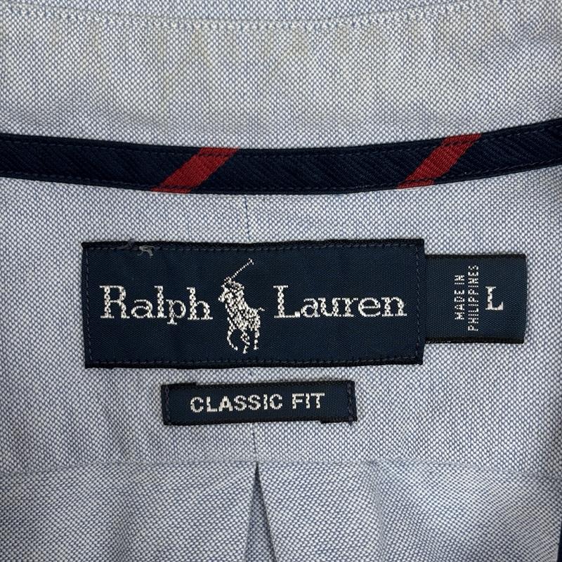 ラルフローレン RALPHLAUREN シャツ、ブラウス 長袖 CLASSIC FIT オックスフォード ボタンダウン 長袖 シャツ L 水色 / ライトブルー / メンズ USED 古着 中古 50167026