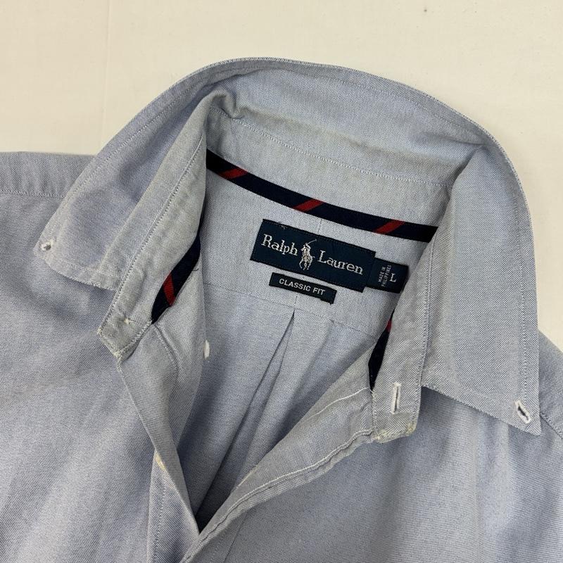 ラルフローレン RALPHLAUREN シャツ、ブラウス 長袖 CLASSIC FIT オックスフォード ボタンダウン 長袖 シャツ L 水色 / ライトブルー / メンズ USED 古着 中古 50167026
