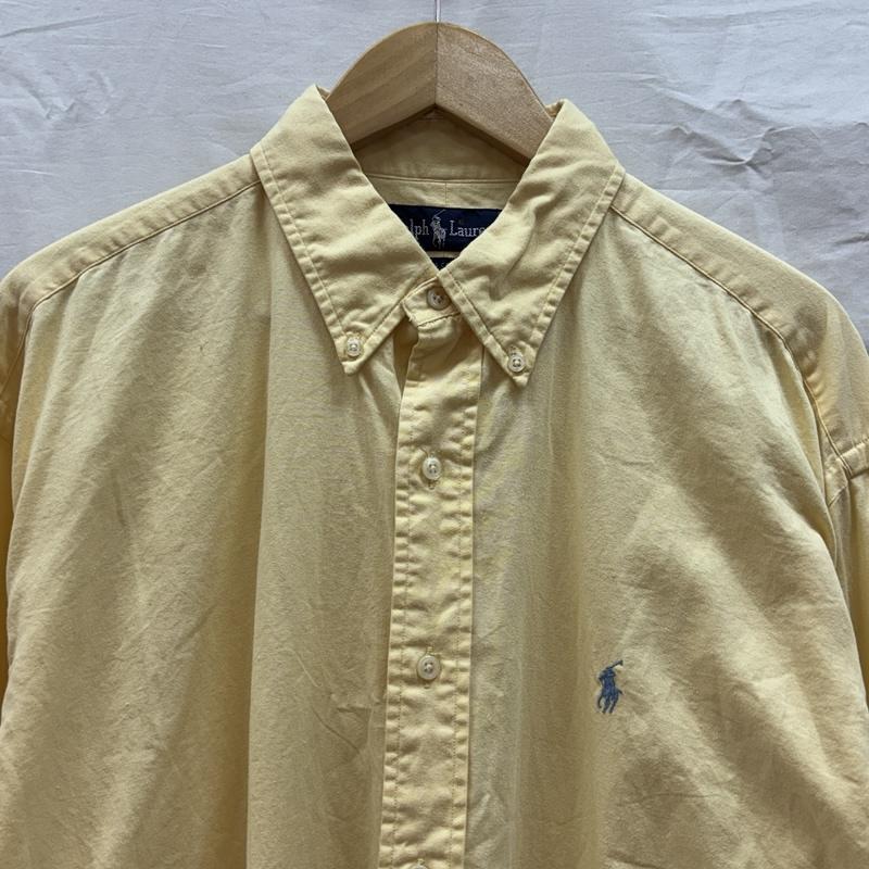 ラルフローレン RALPHLAUREN シャツ、ブラウス 長袖 90年代 ビンテージ モーリシャス製 ボタンダウン 長袖 シャツ 90s VINTAGE L 黄 / イエロー / yellow メンズ USED 古着 中古 50167027