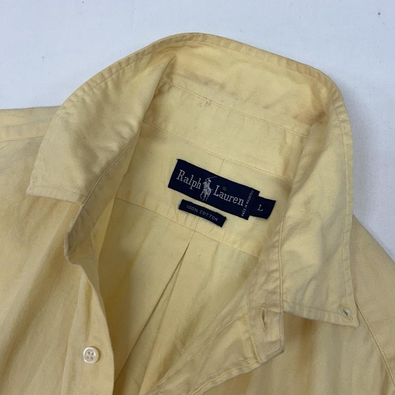 ラルフローレン RALPHLAUREN シャツ、ブラウス 長袖 90年代 ビンテージ モーリシャス製 ボタンダウン 長袖 シャツ 90s VINTAGE L 黄 / イエロー / yellow メンズ USED 古着 中古 50167027