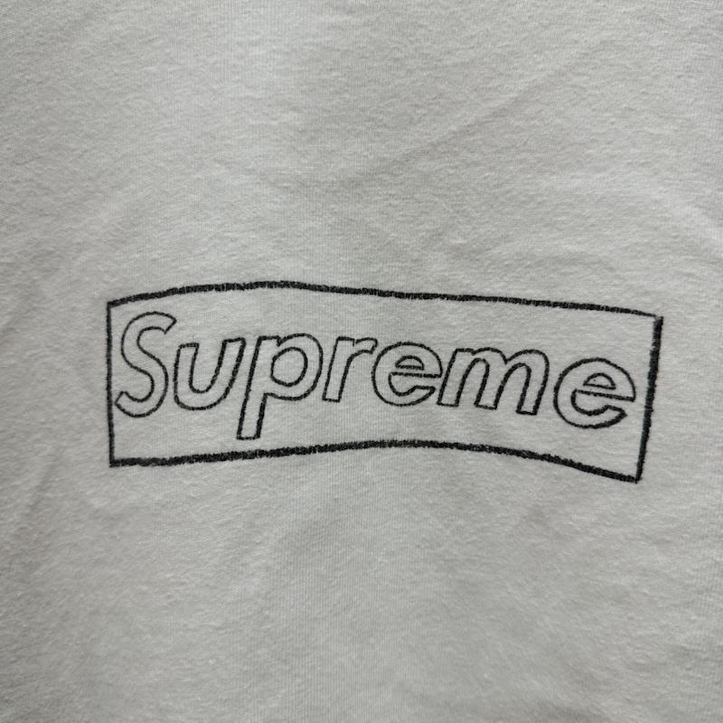 シュプリーム Supreme Tシャツ 半袖 21SS KAWS Chalk Logo Tee BOX ロゴ プリント Tシャツ L 白 / ホワイト / white メンズ USED 古着 中古 50167029