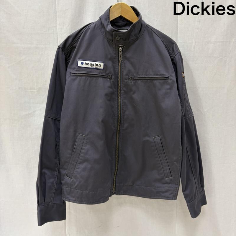 ディッキーズ Dickies ジャケット、上着 ジャンパー、ブルゾン ブルゾン ワッペン ワークジャケット L 無地 X ロゴ、文字 ダークグレー / ダークグレー / メンズ USED 古着 中古 50167031